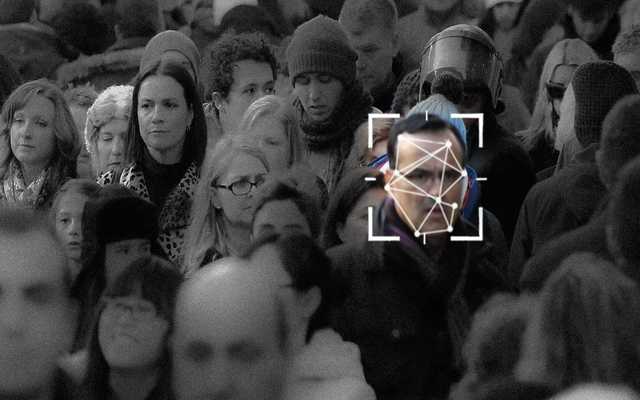 image from a search engine of a person in a crowd on a city street